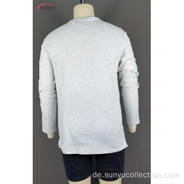 Baumwolle / Polyester Pique Terry Langarm Sweatshirt